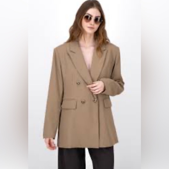 NWT Aqua Womens Joanie Office Career Double-Breasted Blazer Blazer - Picture 7 of 7